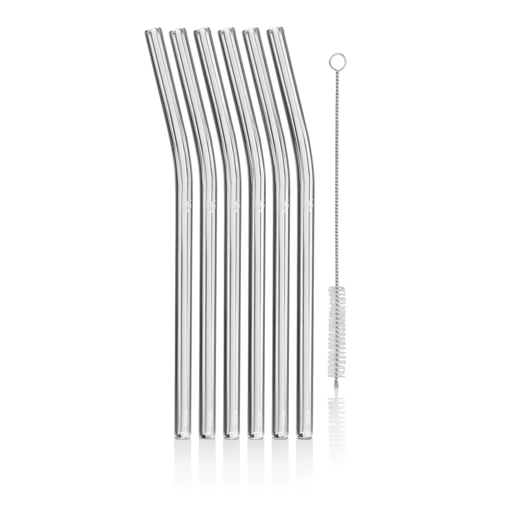 WMF Barzubehör|Baric Trinkhalme aus Glas, 22 cm, 6 Stück