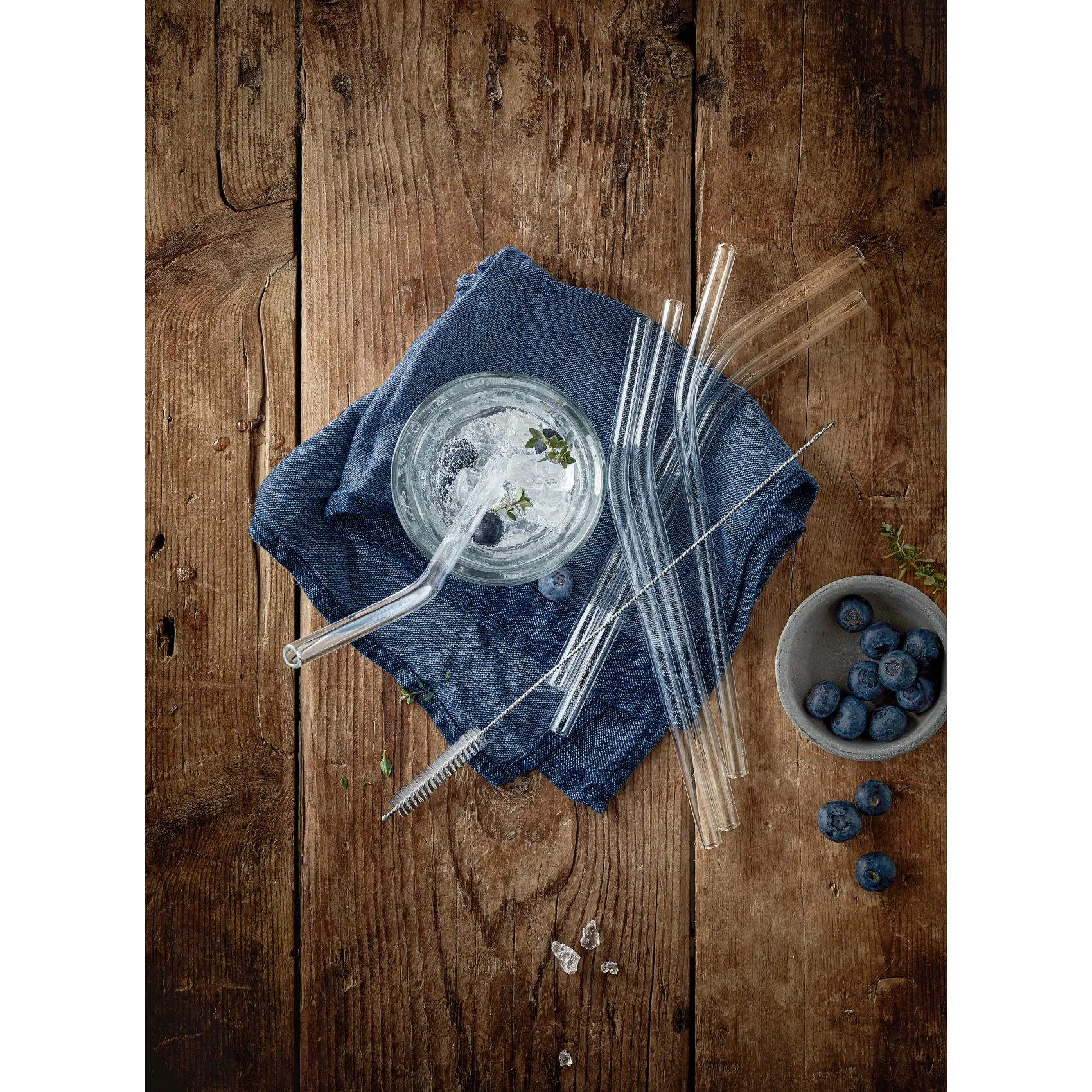 WMF Barzubehör|Baric Trinkhalme aus Glas, 22 cm, 6 Stück