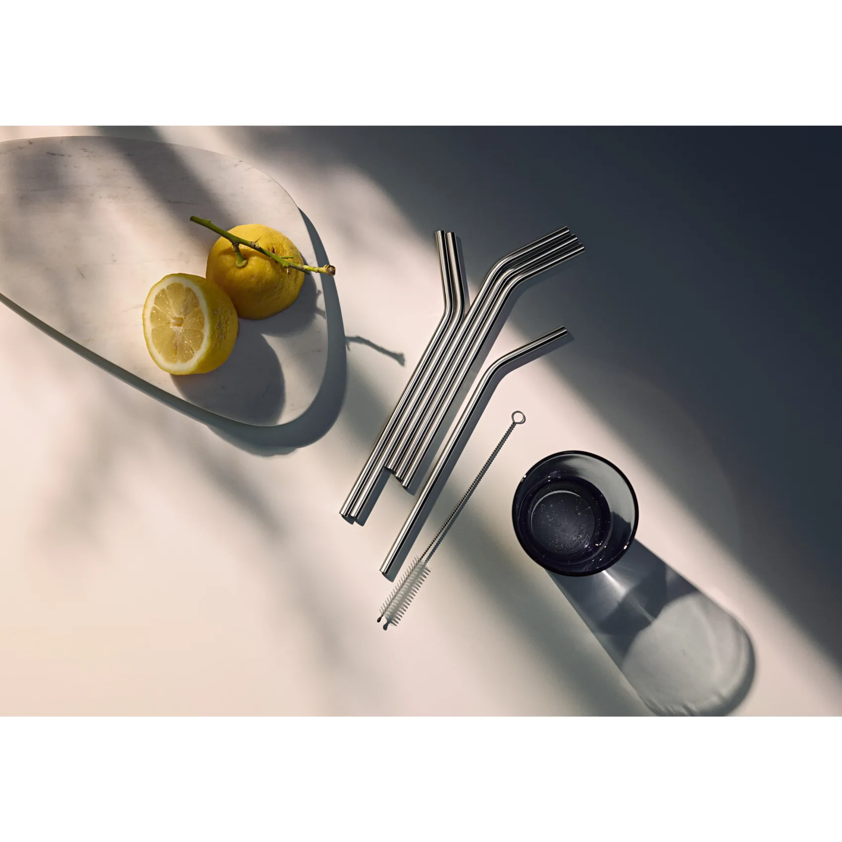 WMF Barzubehör|BaricTrinkhalm-Set aus Cromargan®, 24 cm, 6-teilig plus Reinigungsbürste