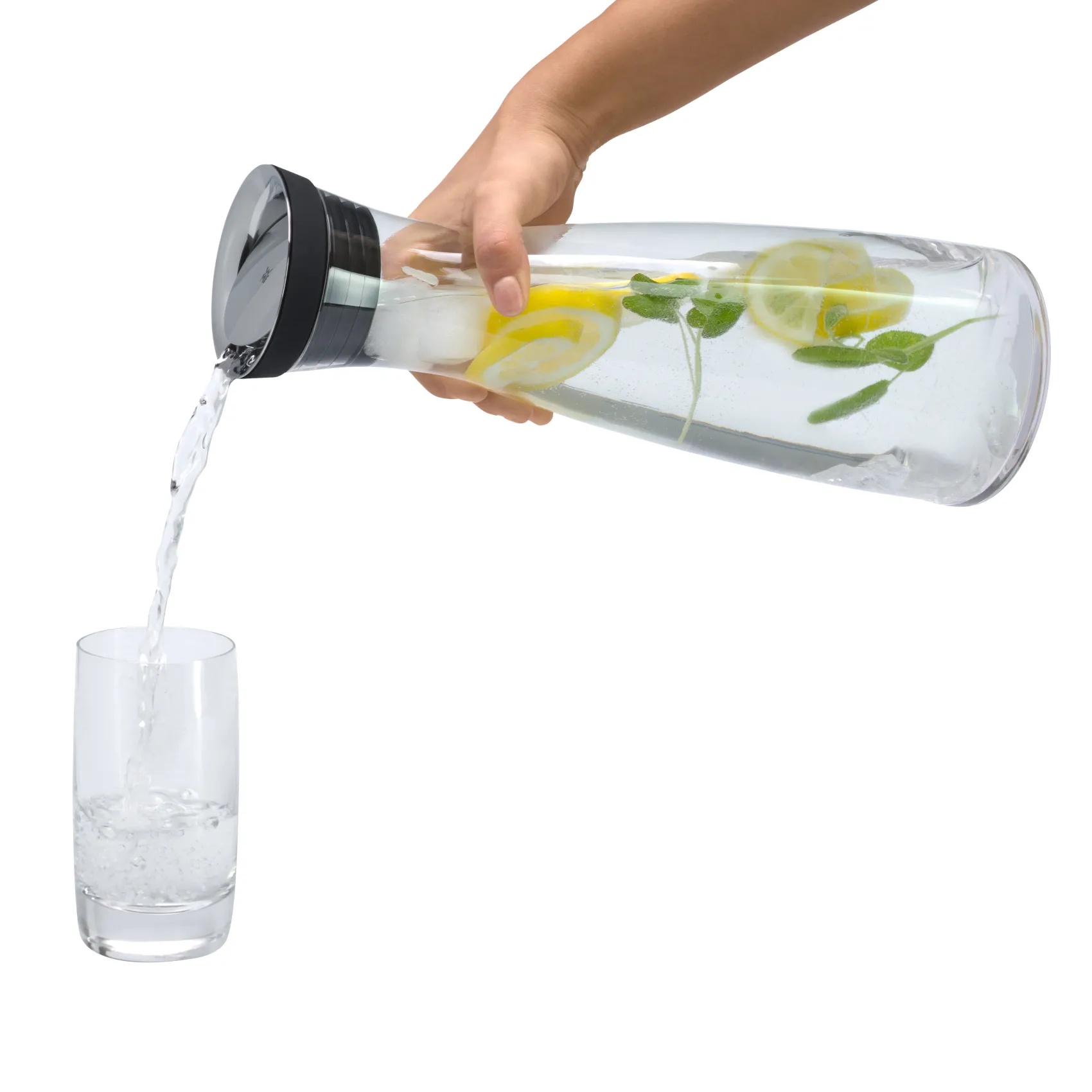WMF Karaffen & Dekanter|Basic Wasserkaraffe, 1,5 l, Schwarz