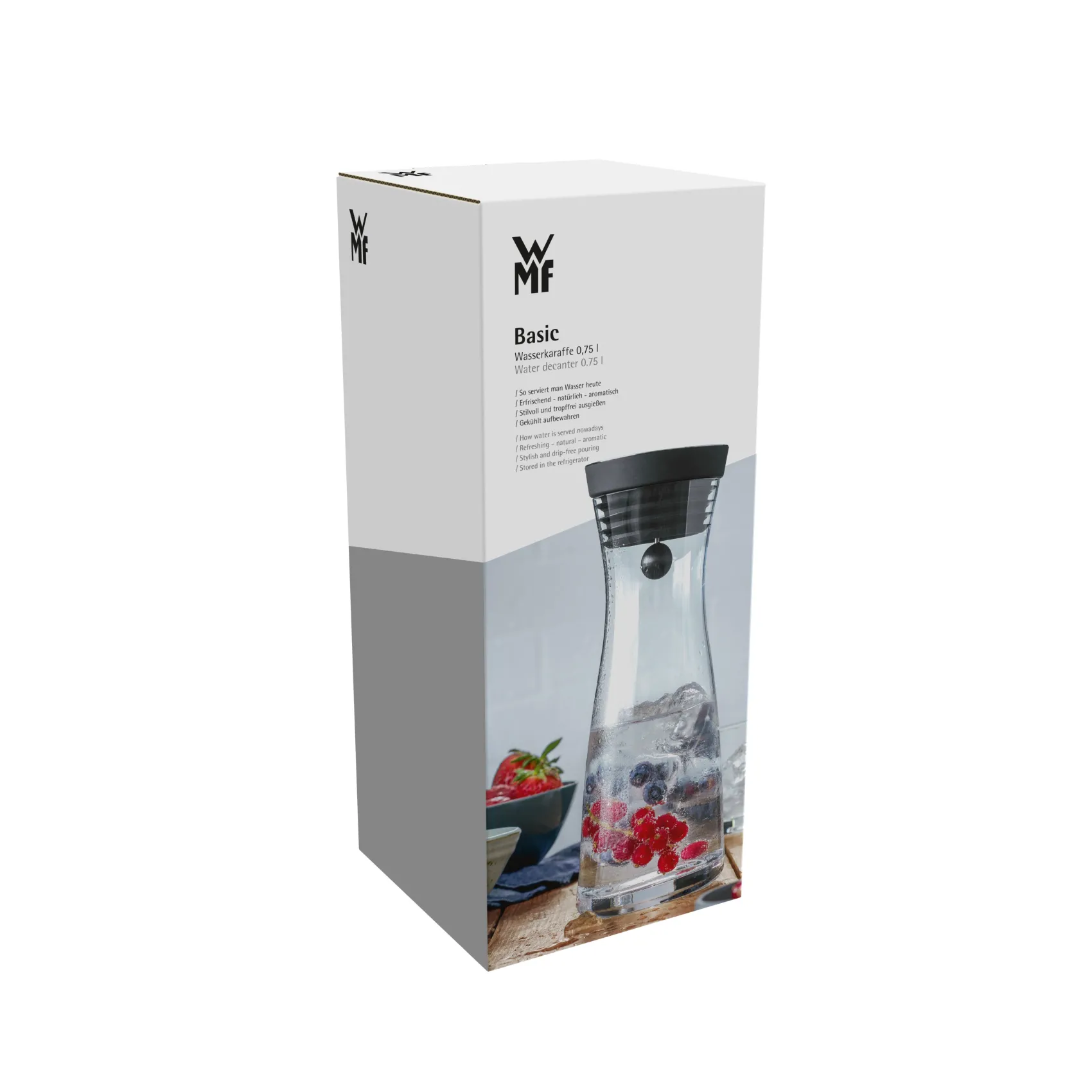 WMF Karaffen & Dekanter|Basic Wasserkaraffe, 0,75 l, Schwarz