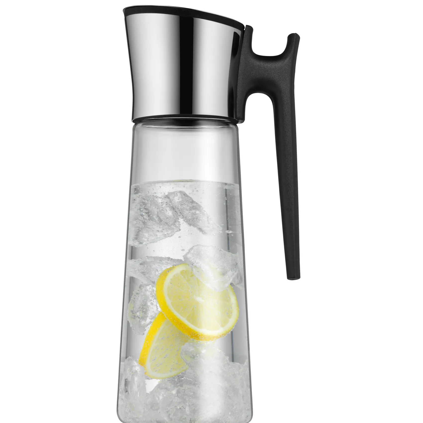 WMF Karaffen & Dekanter|Basic Wasserkaraffe mit Griff, 1,5 l, Schwarz