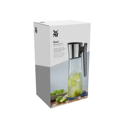 WMF Karaffen & Dekanter|Basic Wasserkaraffe mit Griff, 1,5 l, Schwarz
