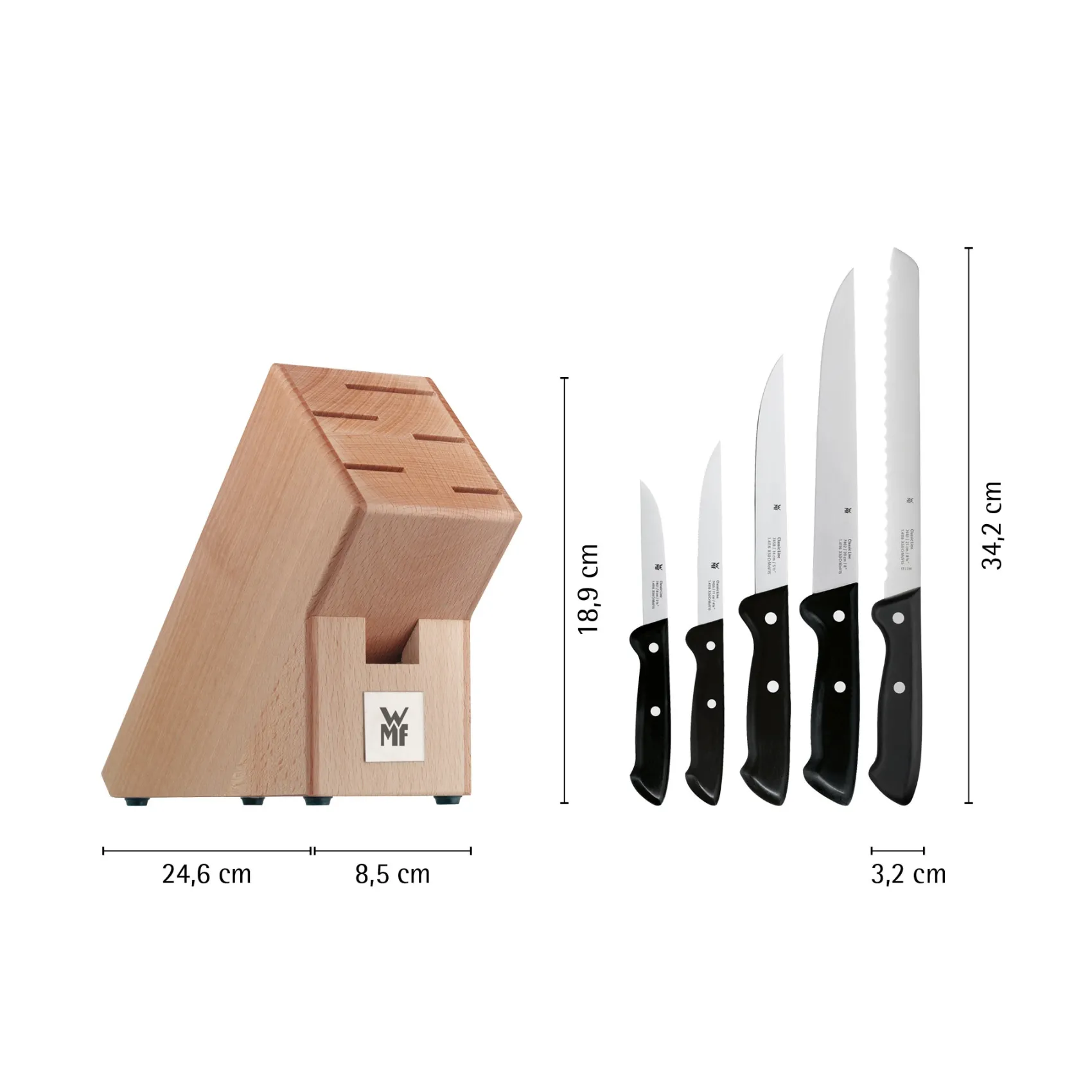 WMF Messersets|Classic Line Messer-Set, 6-teilig