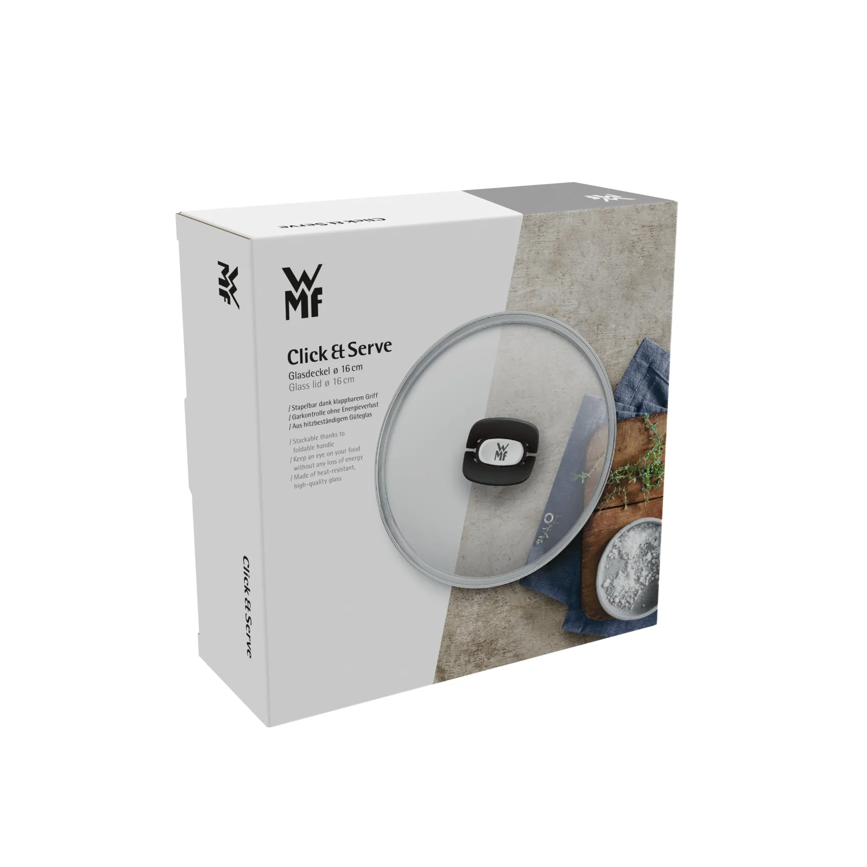 WMF Zubehör Töpfe|Click&Serve Glasdeckel, 16 cm
