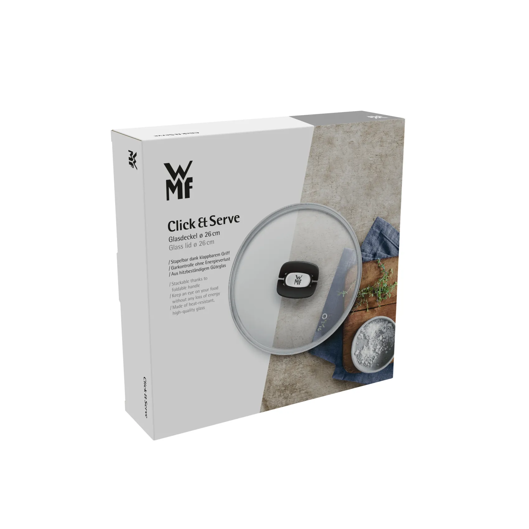 WMF Zubehör Für Pfannen|Click&Serve Glasdeckel, 26 cm