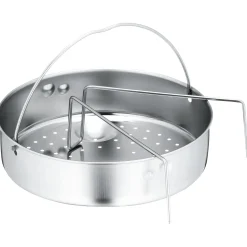WMF Zubehör Töpfe|Dampfgareinsatz mit Griff und Untersetzer für Schnellkochtöpfe, 22 cm