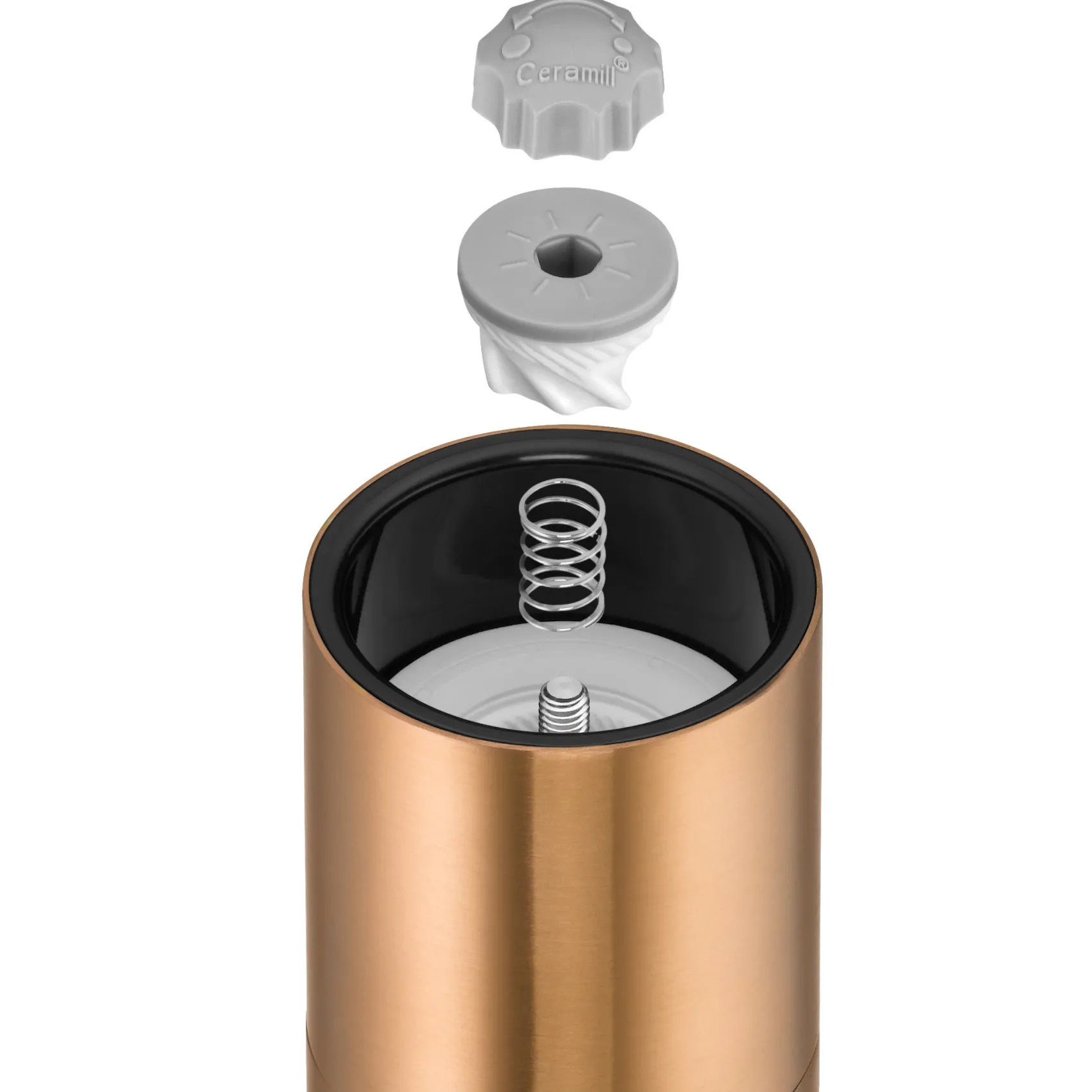 WMF Salz- & Pfeffermühlen|Gewürzmühlen|De Luxe Gewürzmühlen-Set, 2-teilig, Kupfer
