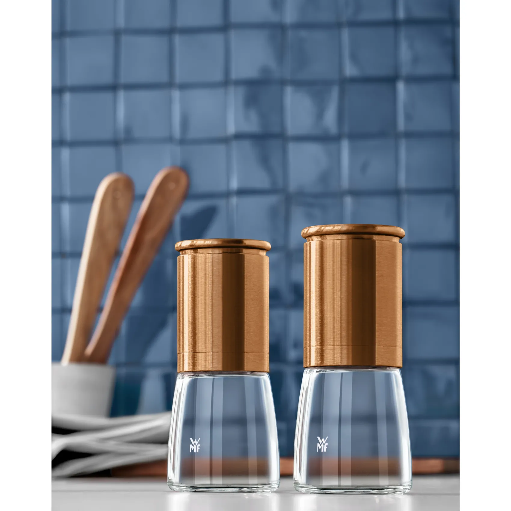 WMF Salz- & Pfeffermühlen|Gewürzmühlen|De Luxe Gewürzmühlen-Set, 2-teilig, Kupfer