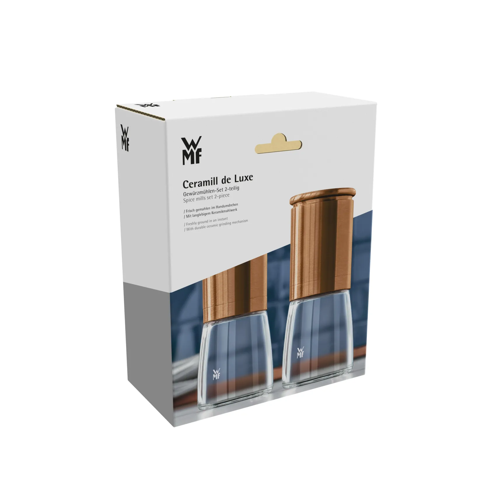WMF Salz- & Pfeffermühlen|Gewürzmühlen|De Luxe Gewürzmühlen-Set, 2-teilig, Kupfer