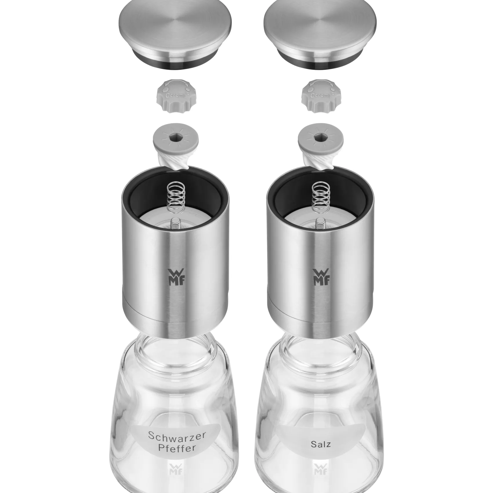 WMF Salz- & Pfeffermühlen|Gewürzmühlen|De Luxe Gewürzmühlen-Set, 2-teilig