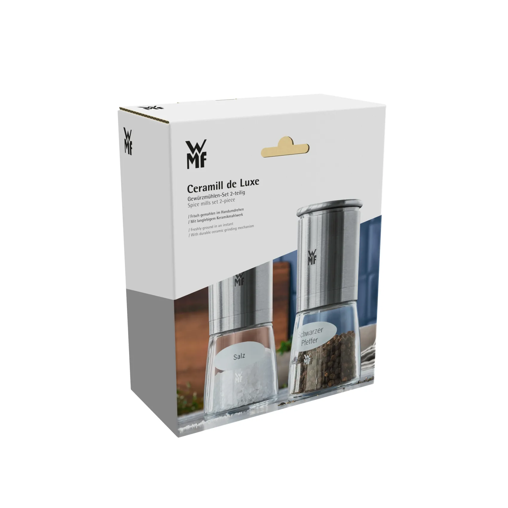 WMF Salz- & Pfeffermühlen|Gewürzmühlen|De Luxe Gewürzmühlen-Set, 2-teilig