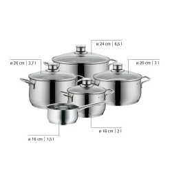 WMF Induktionstöpfe|Topfsets|Diadem Plus Topf-Set, 5-teilig