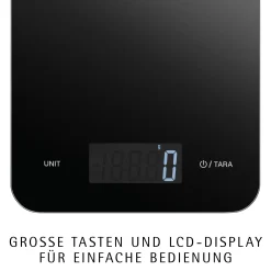 WMF Backutensilien|Küchenwaagen|Digitale Küchenwaage, Schwarz, 23 x 15 cm
