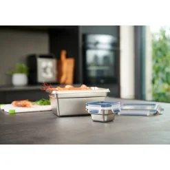 WMF Vorratsdosen|EMSA CLIP & CLOSE Edelstahl Frischhaltedose 2,0 l N11506