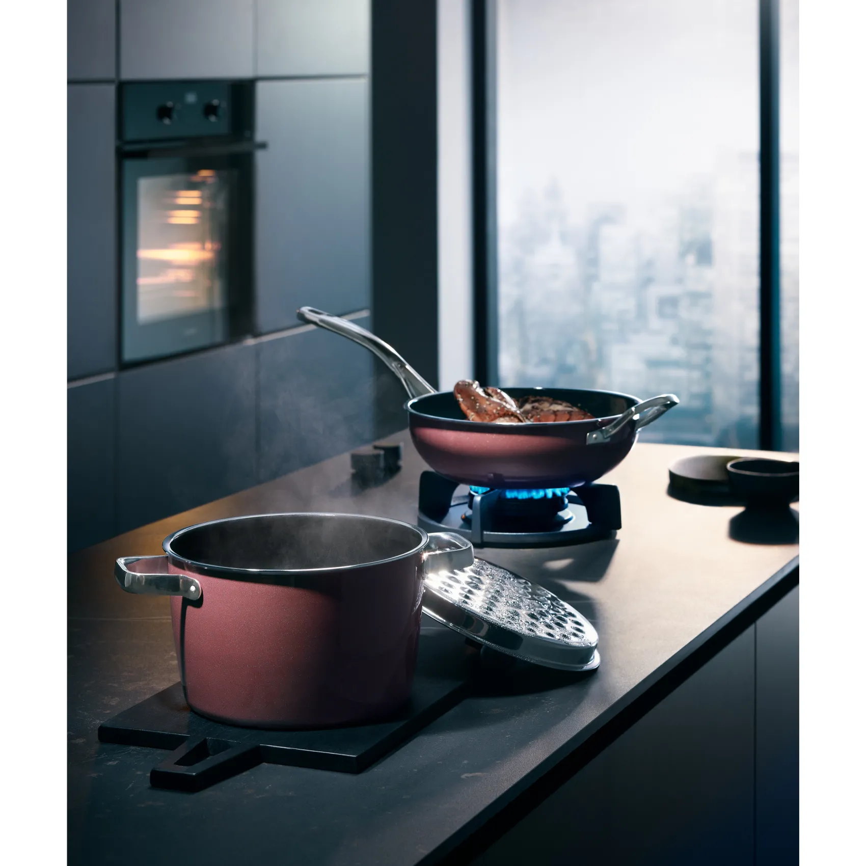 WMF Kochtöpfe|Induktionstöpfe|Fusiontec Aromatic Kochtopf, 24 cm, Rose Quartz