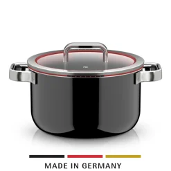 WMF Kochtöpfe|Fusiontec Function Pro, Kochtopf mit Deckel, 24 cm, Black