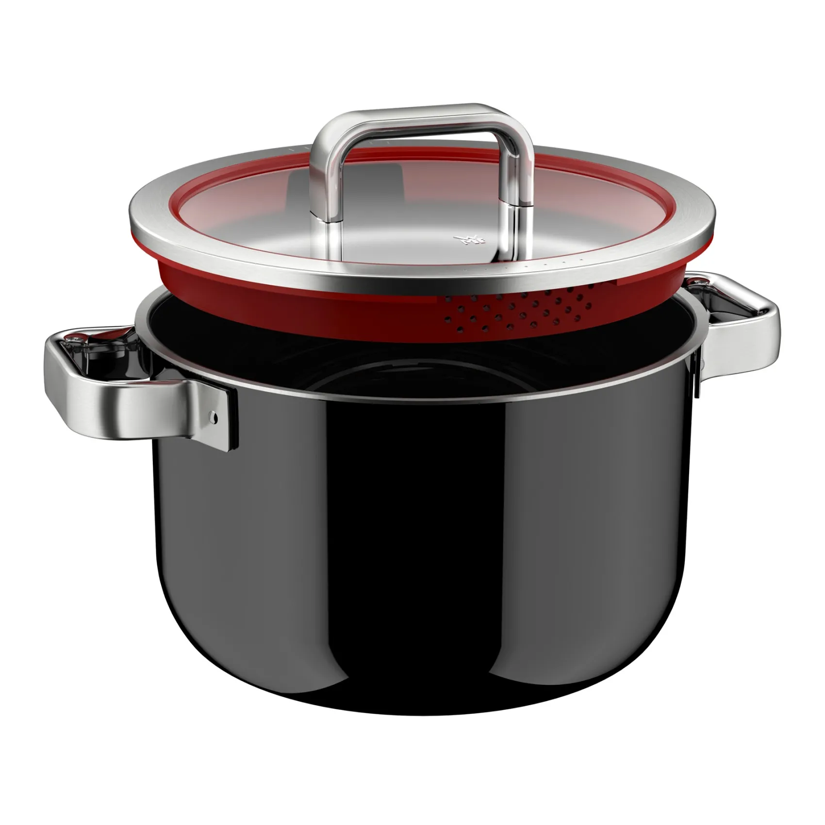 WMF Kochtöpfe|Fusiontec Function Pro, Kochtopf mit Deckel, 24 cm, Black