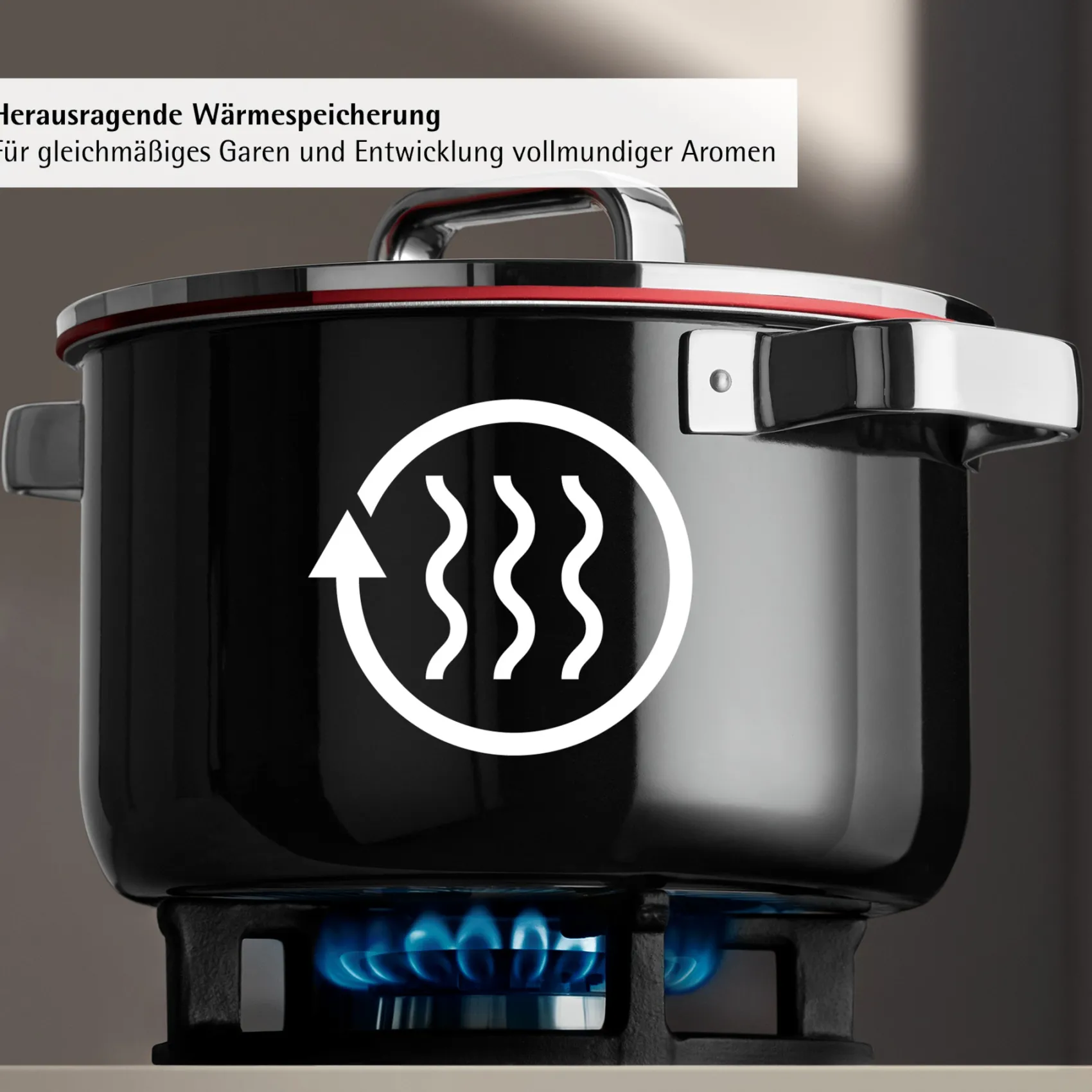 WMF Kochtöpfe|Fusiontec Function Pro, Kochtopf mit Deckel, 16 cm, Black