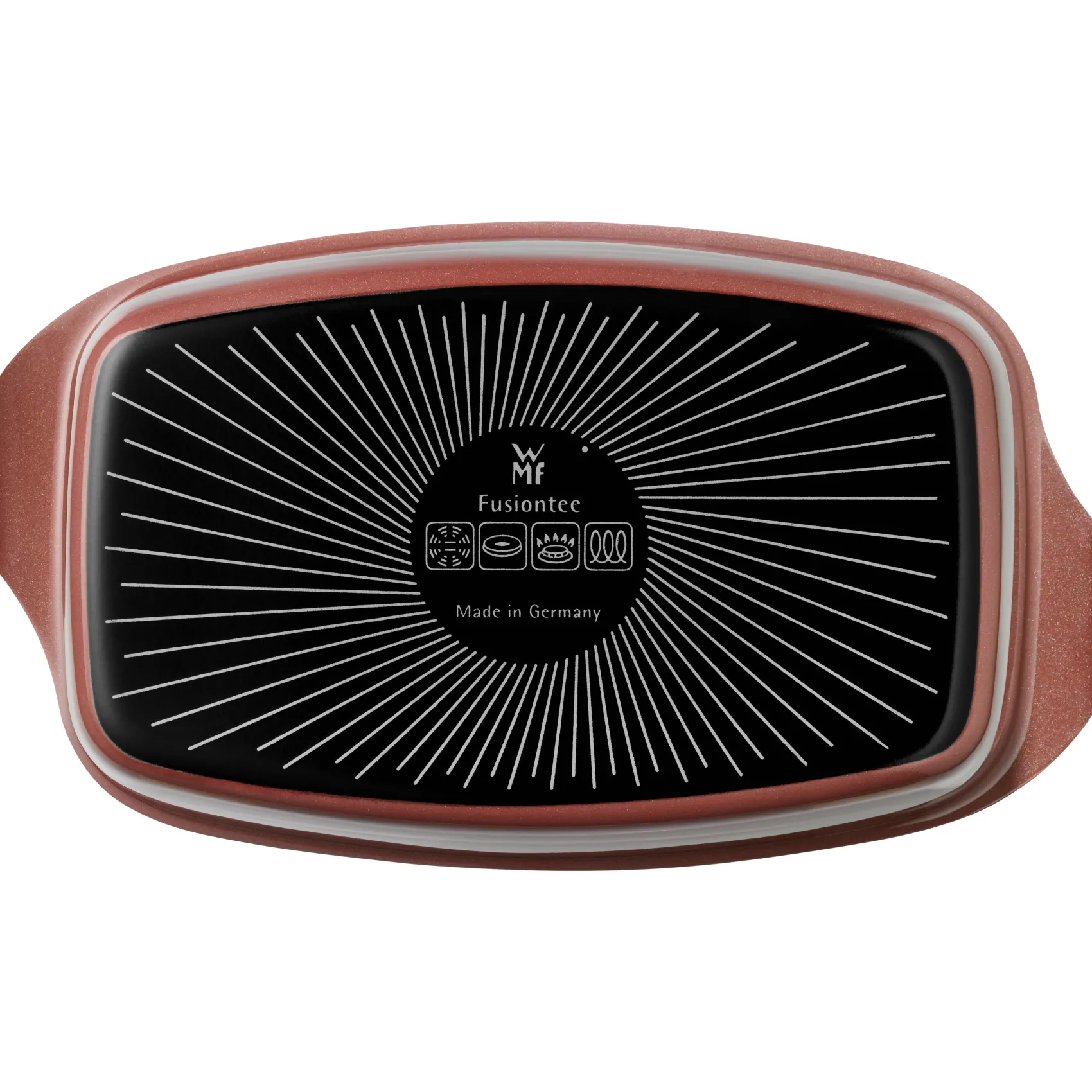 WMF Bräter & Schmortöpfe|Fusiontec Mineral Bräter mit Glasdeckel, rechteckig, 32 x 21 cm, Rose Quartz