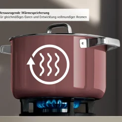 WMF Induktionstöpfe|Fusiontec Mineral Pro, Bratentopf mit Deckel, 24 cm, Rose Quartz