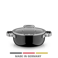 WMF Bratentöpfe|Fusiontec Mineral Pro, Bratentopf mit Deckel, 20 cm, Black