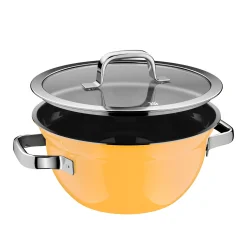 WMF Kochtöpfe|Fusiontec Mineral Pro, Kochschüssel mit Deckel, 24 cm, Mango Yellow