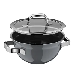 WMF Kochtöpfe|Induktionstöpfe|Fusiontec Mineral Pro, Kochschüssel mit Deckel, 20 cm, Platinum