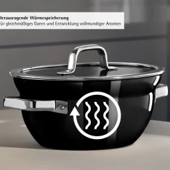 WMF Kochtöpfe|Induktionstöpfe|Fusiontec Mineral Pro, Kochschüssel mit Deckel, 20 cm, Black