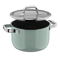 WMF Kochtöpfe|Induktionstöpfe|Fusiontec Mineral Pro, Kochtopf mit Deckel, 20 cm, Eucalyptus Haze