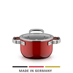 WMF Kochtöpfe|Fusiontec Mineral Pro, Kochtopf mit Deckel, 16 cm, Passion Red
