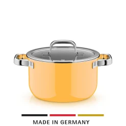 WMF Kochtöpfe|Fusiontec Mineral Pro, Kochtopf mit Deckel, 20 cm, Mango Yellow