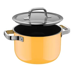 WMF Kochtöpfe|Fusiontec Mineral Pro, Kochtopf mit Deckel, 20 cm, Mango Yellow