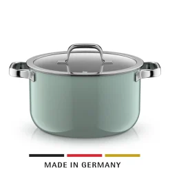 WMF Kochtöpfe|Induktionstöpfe|Fusiontec Mineral Pro, Kochtopf mit Deckel, 24 cm, Eucalyptus Haze