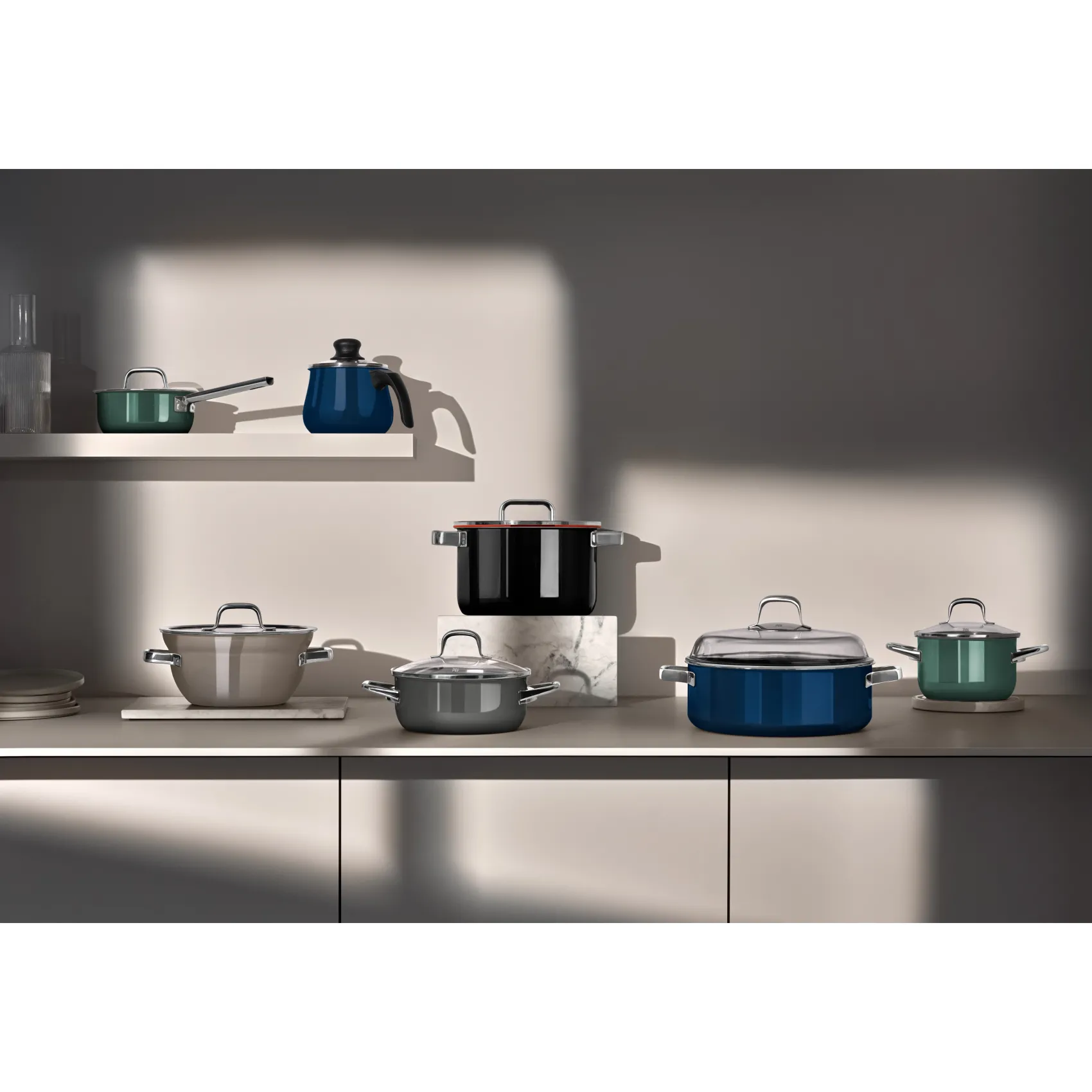 WMF Topfsets|Fusiontec Mineral Pro, Topf-Set, 4-teilig, Eucalyptus Haze