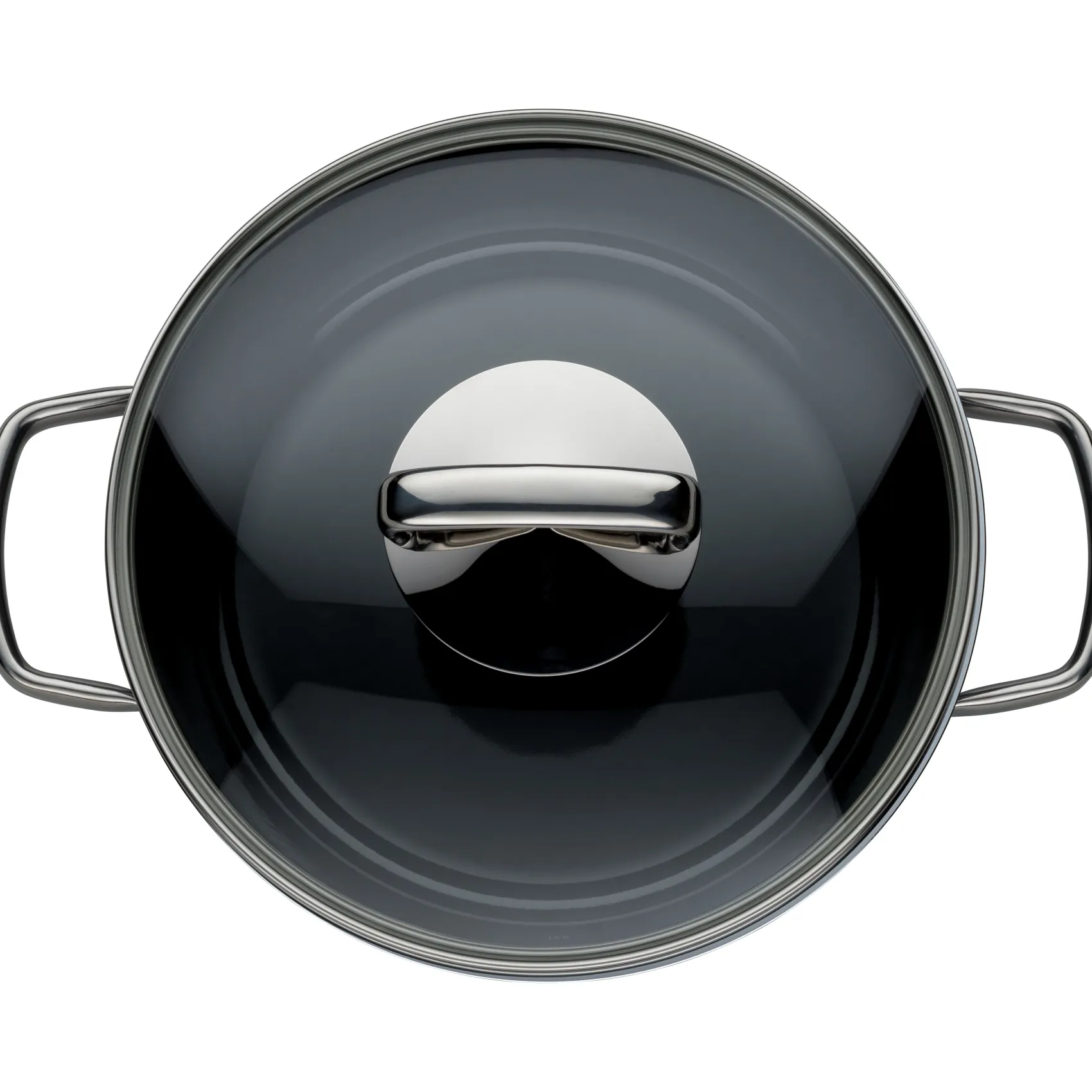 WMF Schmorpfannen|Pfannen Mit Deckel|Fusiontec Mineral Schmorpfanne mit Glasdeckel, 24 cm, Black