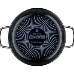 WMF Schmorpfannen|Pfannen Mit Deckel|Fusiontec Mineral Schmorpfanne mit Glasdeckel, 24 cm, Black