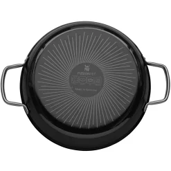 WMF Schmorpfannen|Pfannen Mit Deckel|Fusiontec Mineral Schmorpfanne mit Glasdeckel, 28 cm, Black