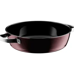WMF Schmorpfannen|Induktionspfannen|Fusiontec Mineral Schmorpfanne mit Glasdeckel, 28 cm, Rose Quartz