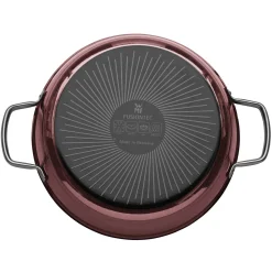 WMF Schmorpfannen|Pfannen Mit Deckel|Fusiontec Mineral Schmorpfanne mit Glasdeckel, 24 cm, Rose Quartz