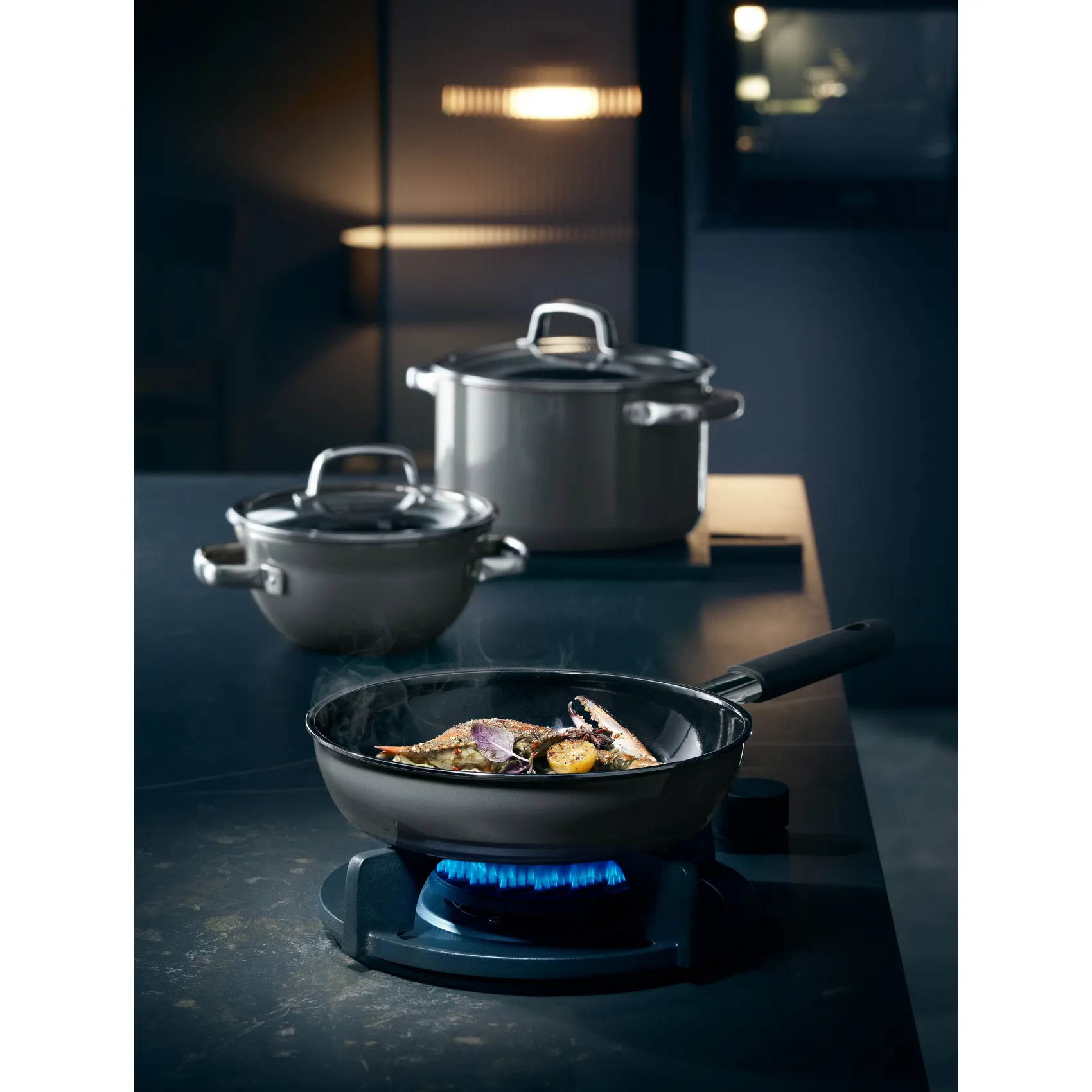 WMF Bratpfannen|Fusiontec Mineral Stielpfanne, 24 cm, Platinum