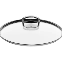 WMF Woks|Pfannen Mit Deckel|Fusiontec Mineral Wok mit Glasdeckel, 32 cm, Platinum