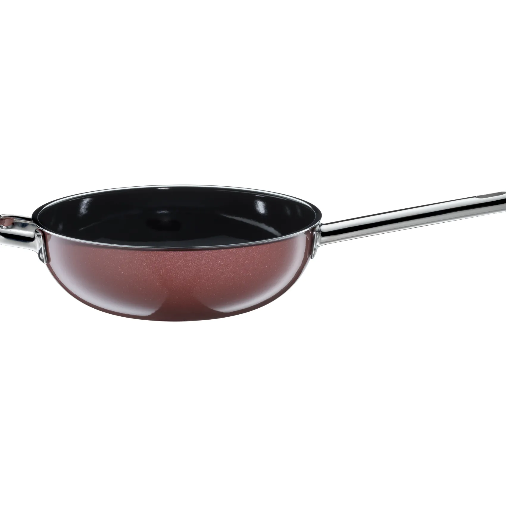 WMF Woks|Fusiontec Mineral Wok mit Glasdeckel, 28 cm, Rose Quartz
