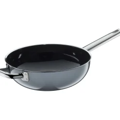 WMF Woks|Fusiontec Mineral Wok mit Glasdeckel, 28 cm, Platinum