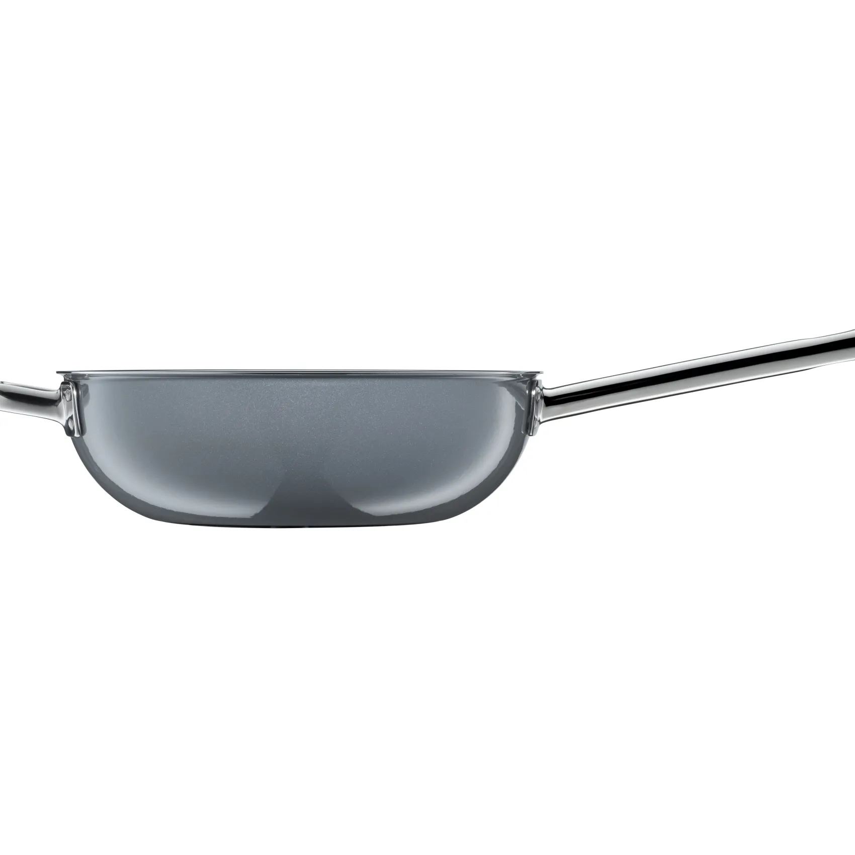 WMF Woks|Fusiontec Mineral Wok mit Glasdeckel, 28 cm, Platinum