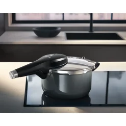 WMF Schnellkochtöpfe|Induktionstöpfe|Fusiontec Perfect Premium Schnellkochtopf, 22 cm, 4,5 l Platinum
