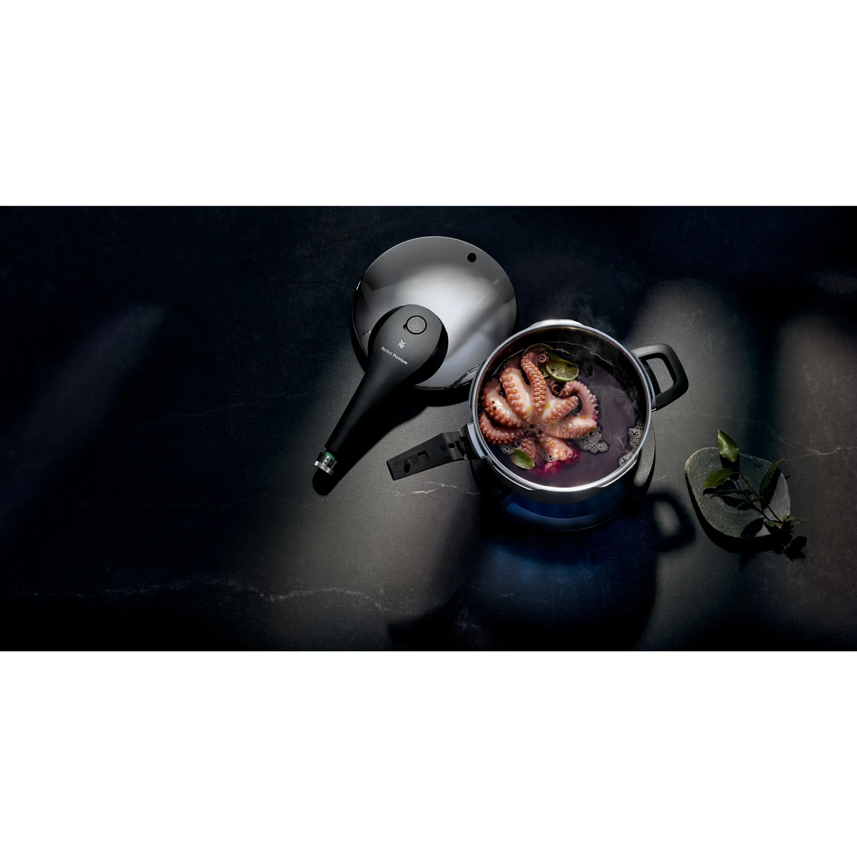 WMF Schnellkochtöpfe|Induktionstöpfe|Fusiontec Perfect Premium Schnellkochtopf, 22 cm, 4,5 Liter, Black