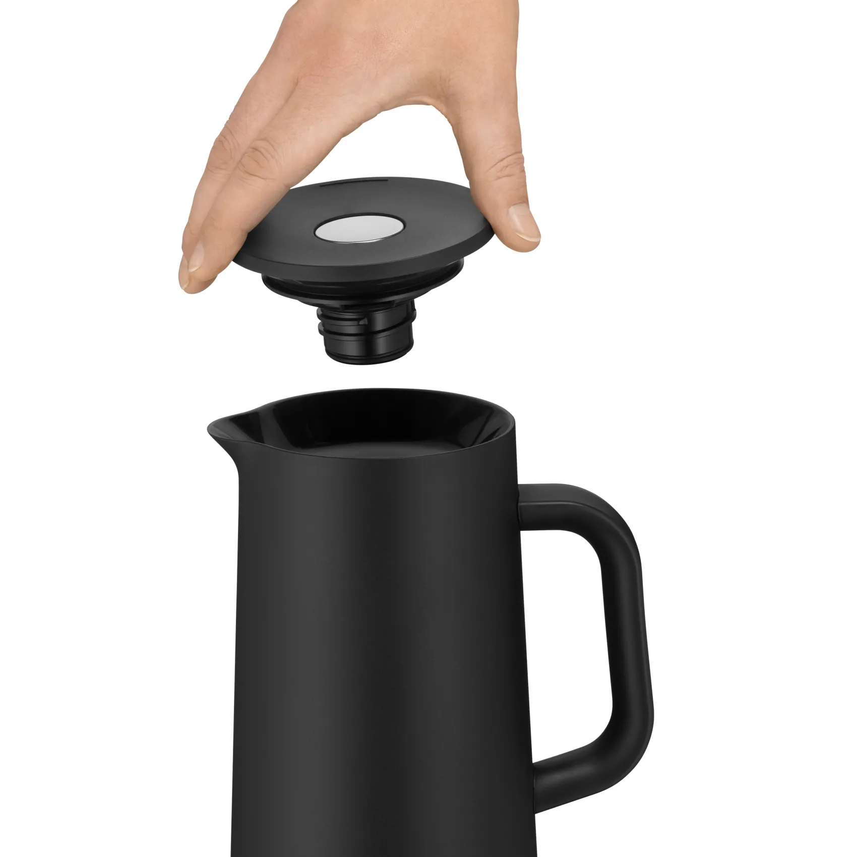 WMF Thermoskannen|Kaffeekannen|Impulse Isolierkanne Kaffee, 1,0 l, Schwarz