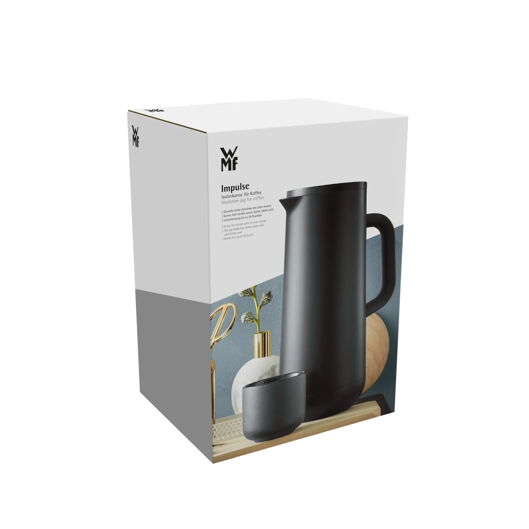 WMF Thermoskannen|Kaffeekannen|Impulse Isolierkanne Kaffee, 1,0 l, Schwarz
