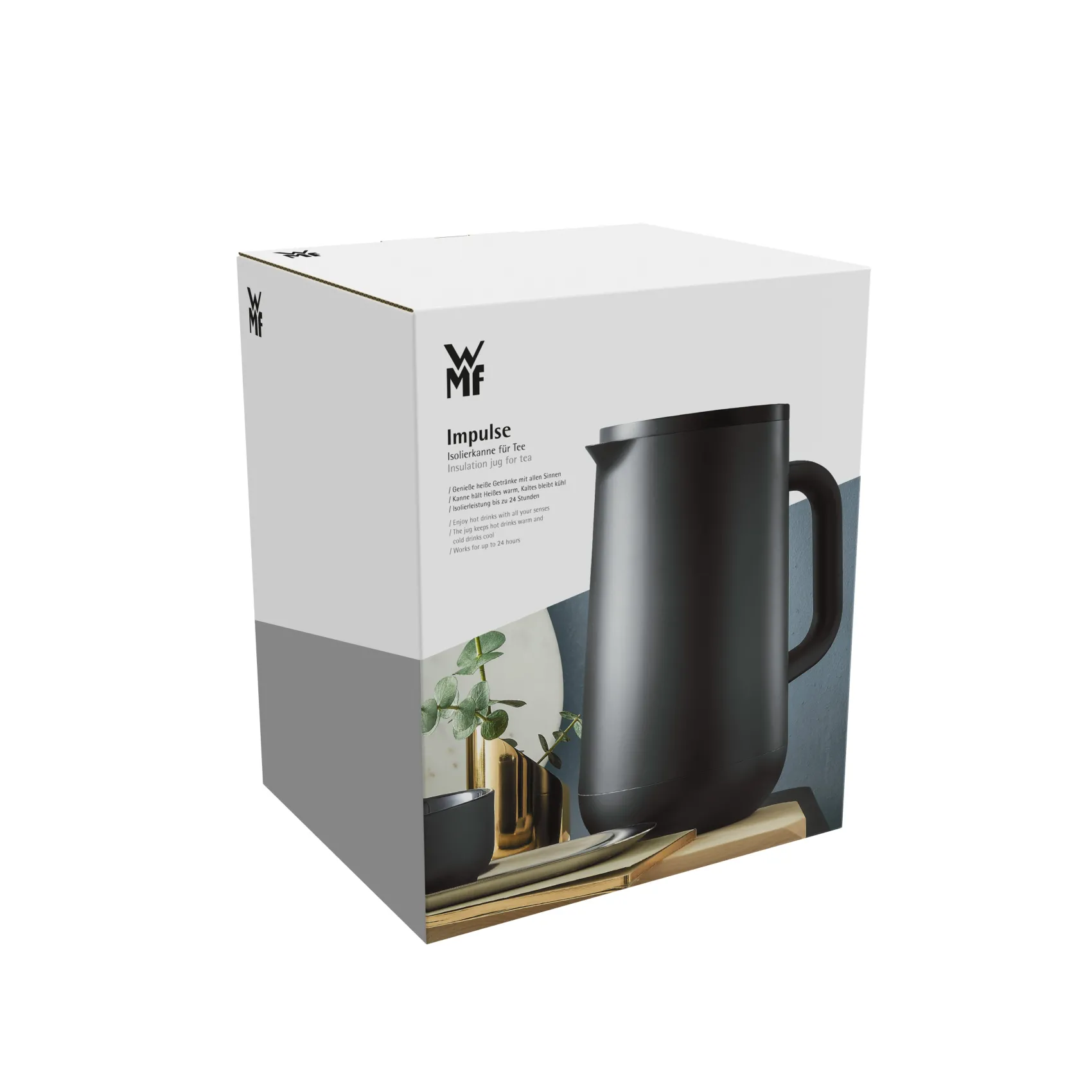 WMF Thermoskannen|Impulse Isolierkanne Tee, 1,0 l, Schwarz